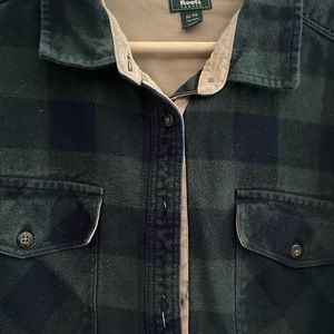 ROOTS Woman’s Green Park Plaid Flannel